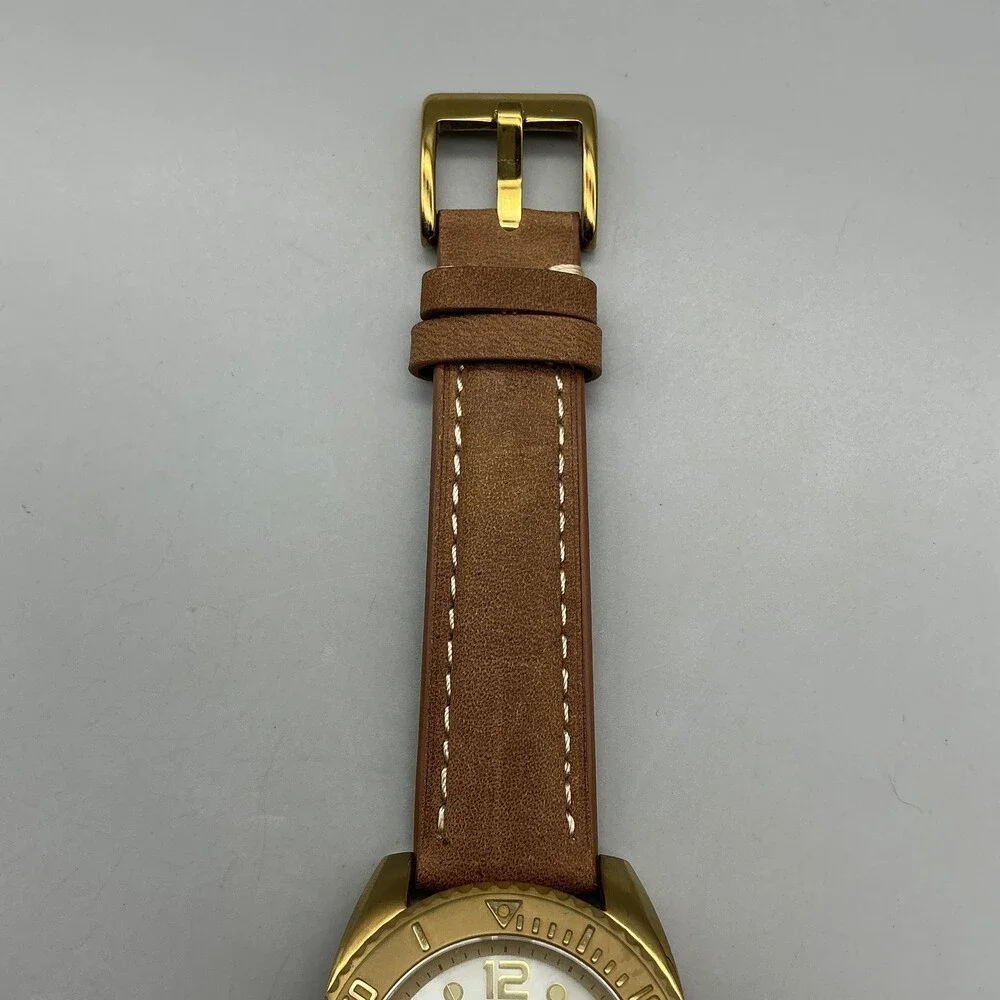 Invicta Angel 15004 Womens Watch 35mm MOP Gold Tone Brown Leather New Battery